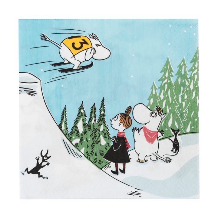 무민 냅킨 33x33 cm - Ski jumping - Moomin Arabia | 무민 아라비아