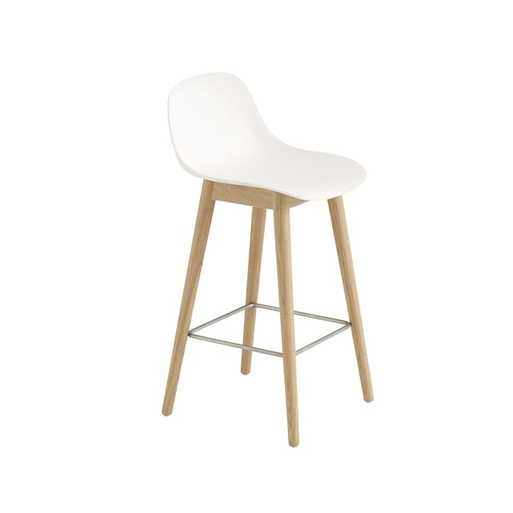 파이버 바 스툴, 우드 레그 65 cm - Natural white-oak legs - Muuto | 무토