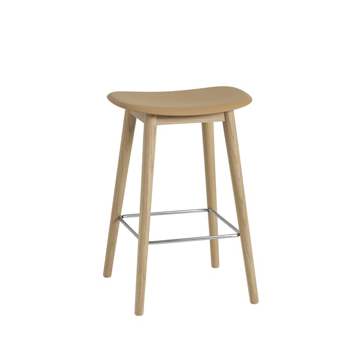 파이버 바 스툴, 우드 레그 65 cm - Ochre, oak legs - Muuto | 무토