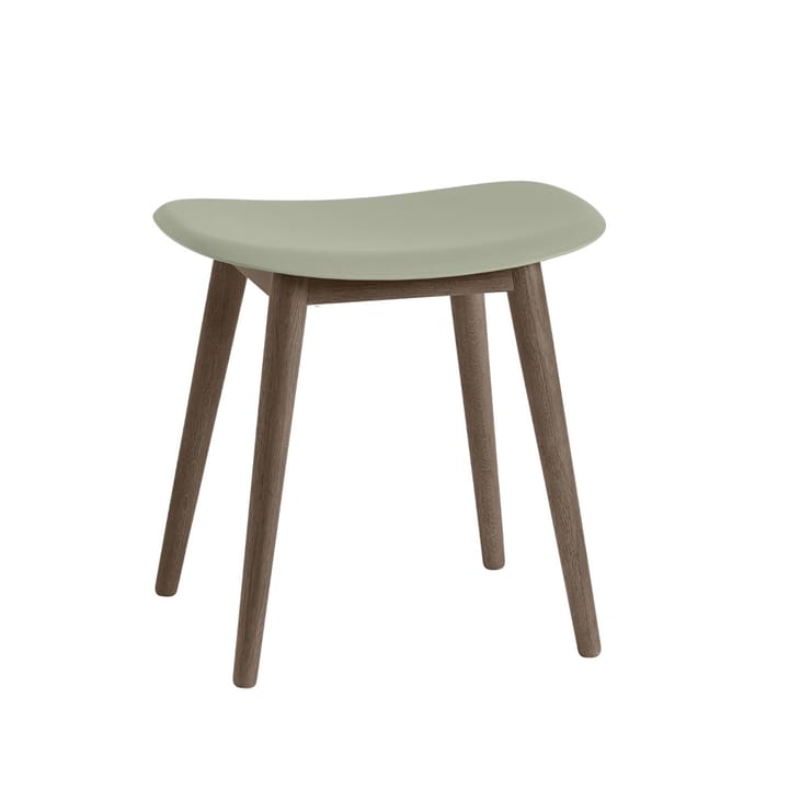 파이버 스툴 - Dusty green, dark brown stained legs wooden legs - Muuto | 무토