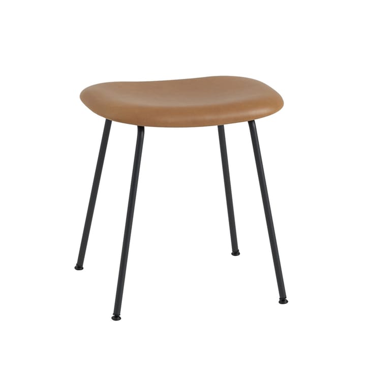 파이버 스툴 - Leather cognac, black steel stand - Muuto | 무토