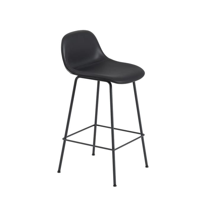 파이버 바 스툴, 메탈 레그 - Refine leather black-Black - Muuto | 무토