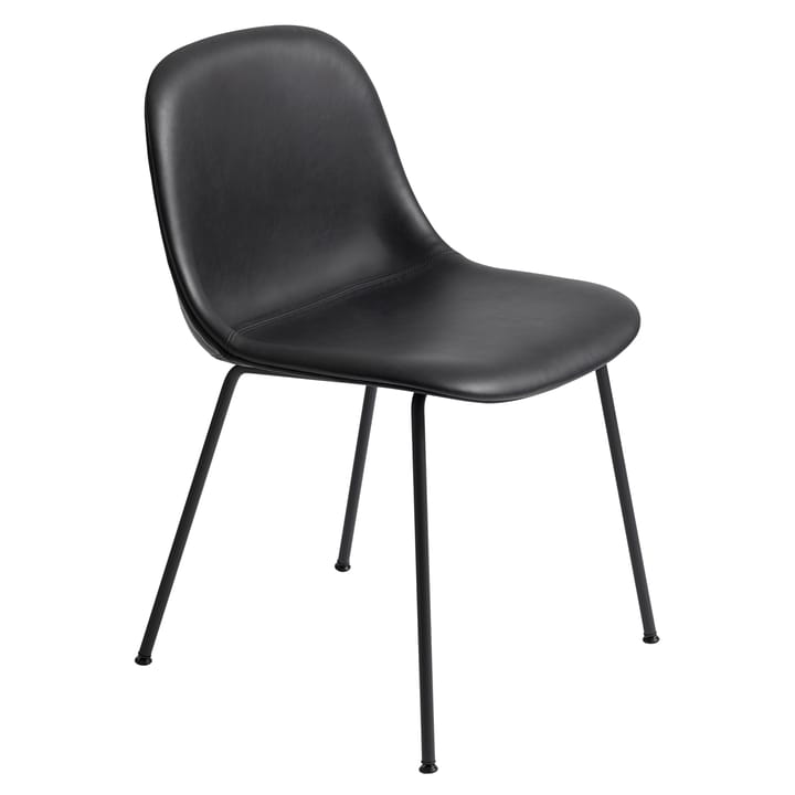 파이버 사이드 체어 가죽체어 - Refine leather black-Black - Muuto | 무토