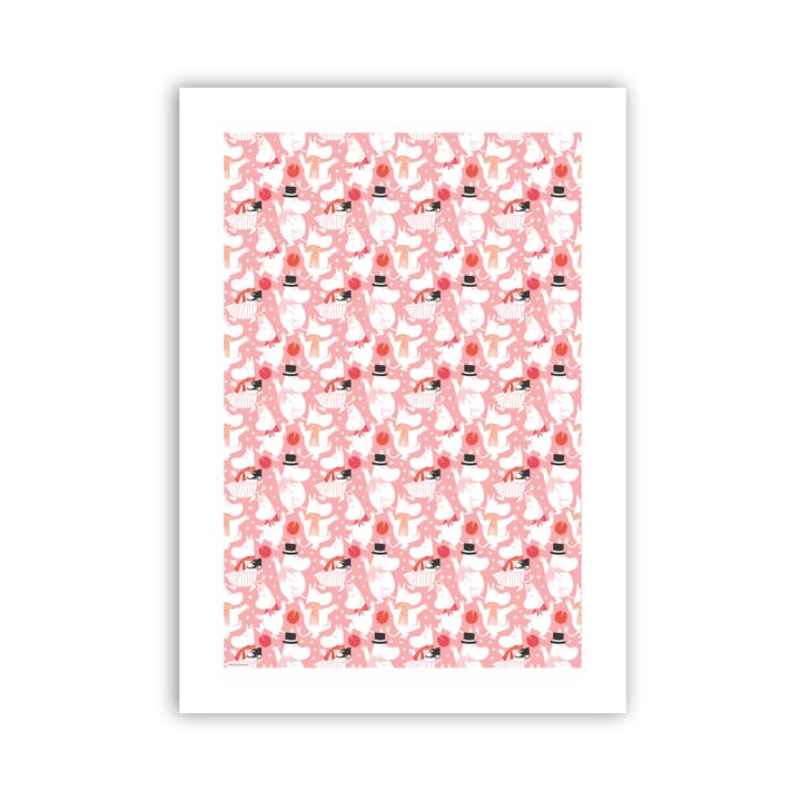 축하 파티 무민 행주 70x50 cm - White-pink - Opto Design | 옵토디자인