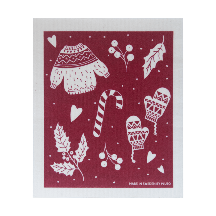 윈터 행주 17x20 cm - Red-gray - Pluto Design | 플루토