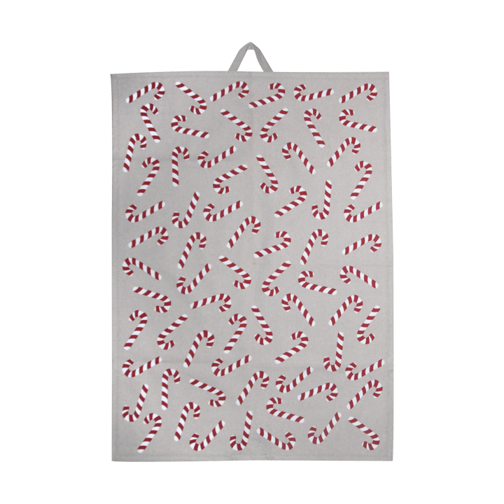 지팡이 사탕 키친 타월 50x70 cm - White-grey-red - Pluto Design | 플루토