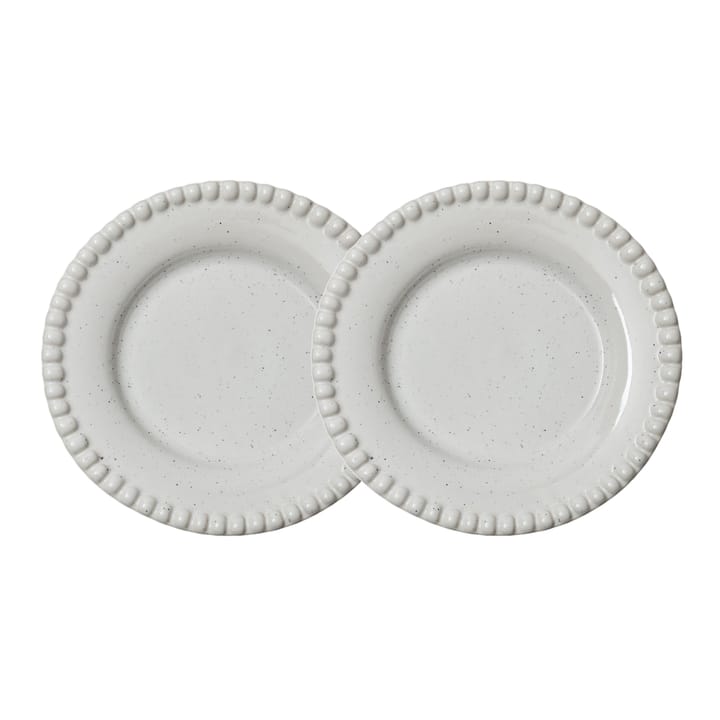 다리아 디저트 접시 Ø22 cm 2개 세��트 - Cotton white shiny - PotteryJo | 포터리조