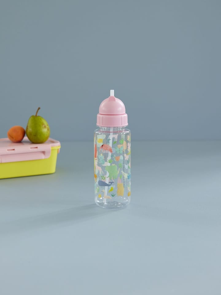 라이스 어린이용 워터 보틀 45 cl, Sweet Jungle Print-Soft Pink RICE | 라이스