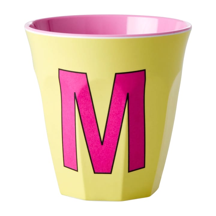 멜라민 컵 미듐 레터 -  M 30 cl - Yellow - RICE | 라이스
