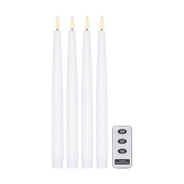 브라이트 LED-캔들 28.5 cm 4개 세트 & 리모컨  - White - Scandi Essentials | 스칸디 에센셜