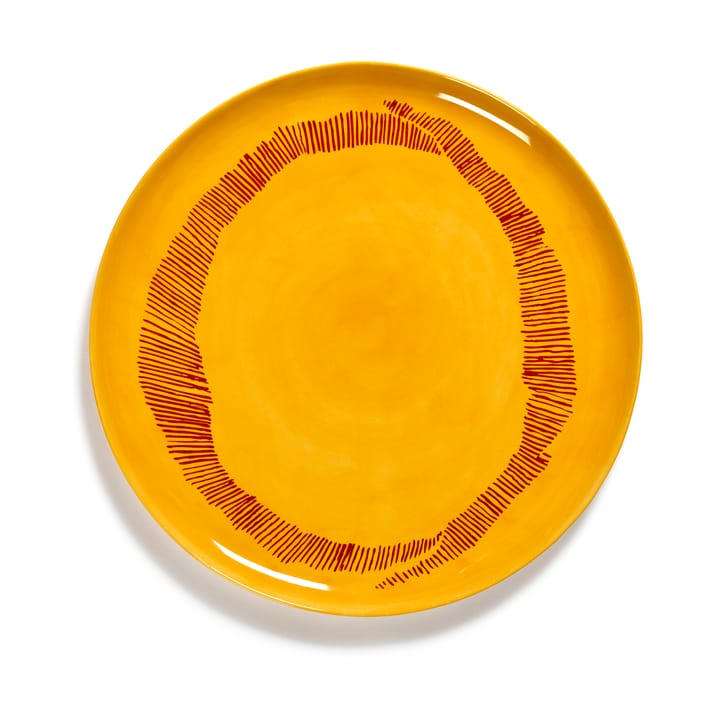 Ottolenghi Feast 서빙 플래터 Ø35 cm, Yellow stripes-red Serax | 세락스