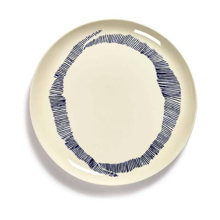 Ottolenghi Feast 접시 L Ø26 cm 2개 세트 - White stripes-blue - Serax | 세락스