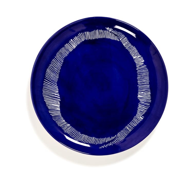 Ottolenghi Feast 접시 L Ø26,5 cm 2개 세트, Dark blue stripes-white Serax | 세락스