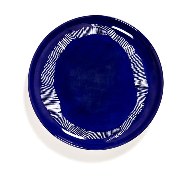 Ottolenghi Feast 접시 M Ø22,5 cm 2개 세트, Dark blue stripes-white Serax | 세락스