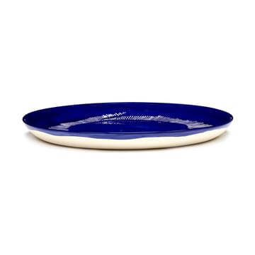 Ottolenghi Feast 접시 M Ø22,5 cm 2개 세트 - Dark blue stripes-white - Serax | 세락스