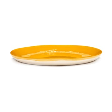 Ottolenghi Feast 접시 M Ø22,5 cm 2개 세트 - Yellow stripes-white - Serax | 세락스