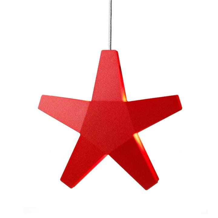 강림절 스타 - Red, 40 cm, light grey textile cord - SMD Design | SMD 디자인