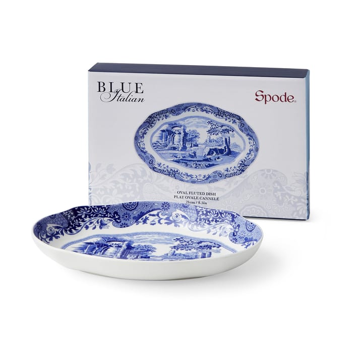 Blue Italian 오벌 접시 14x21 cm, Blue-white Spode | 스포드