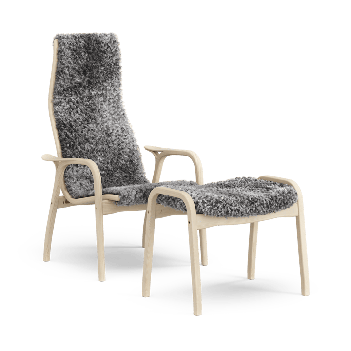 라미노 Anniversary Edition armchair and footstool - White pine-Gotlandic sheepskin - Swedese | 스웨데제