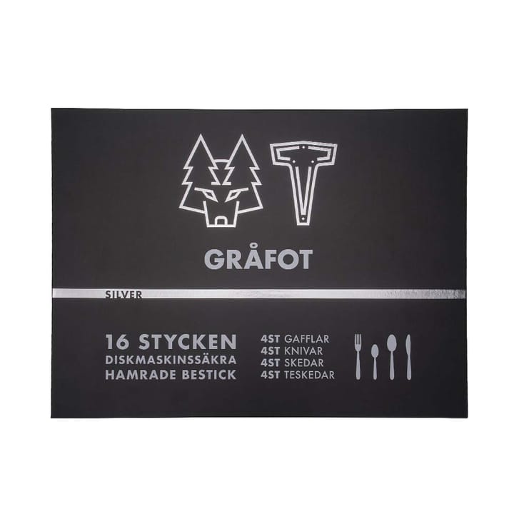 Vargen & Thor 커트러리 16개 세트, greyfoot. silver Vargen & Thor